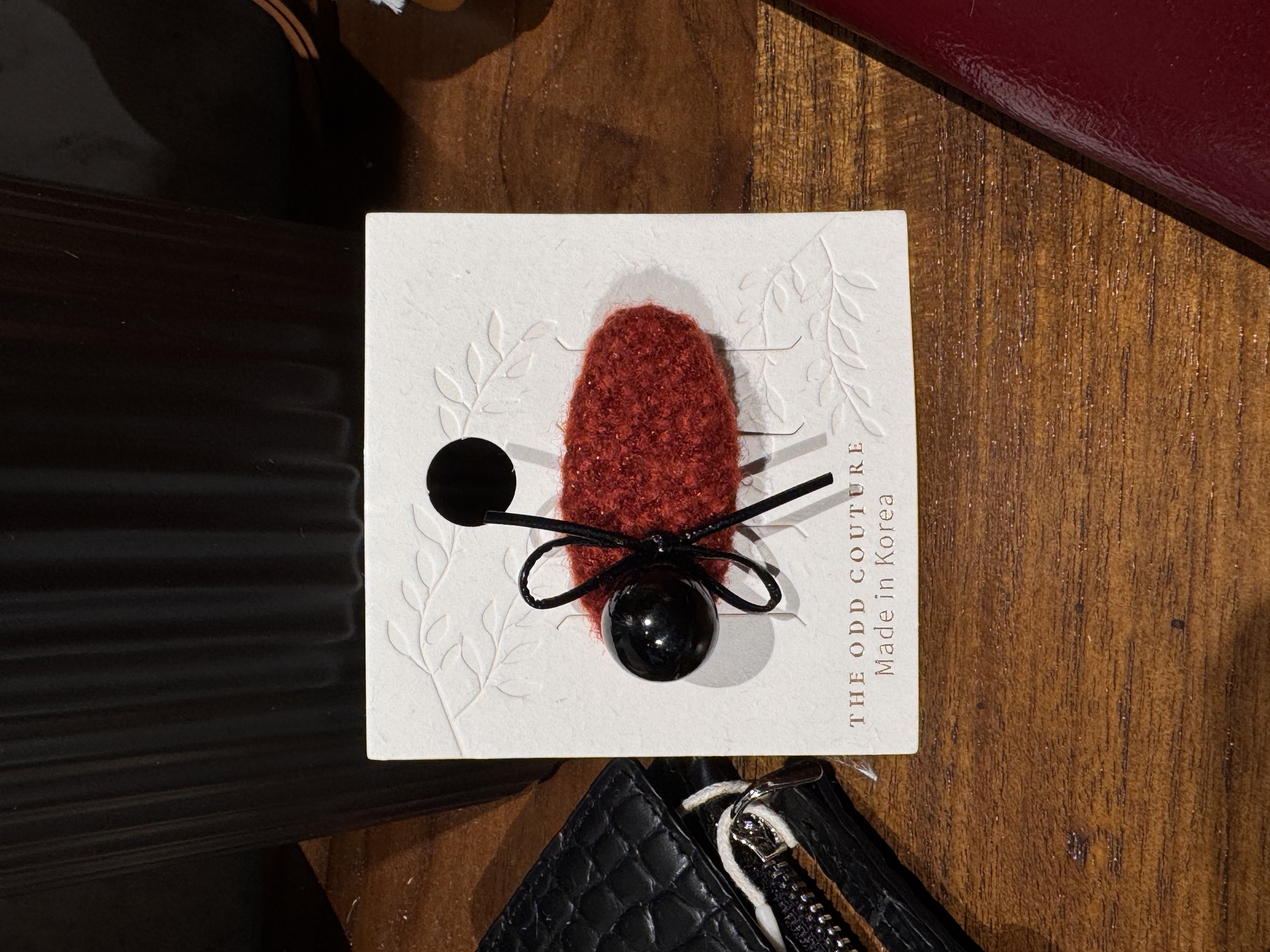 Crimson Beetle Hair Clip