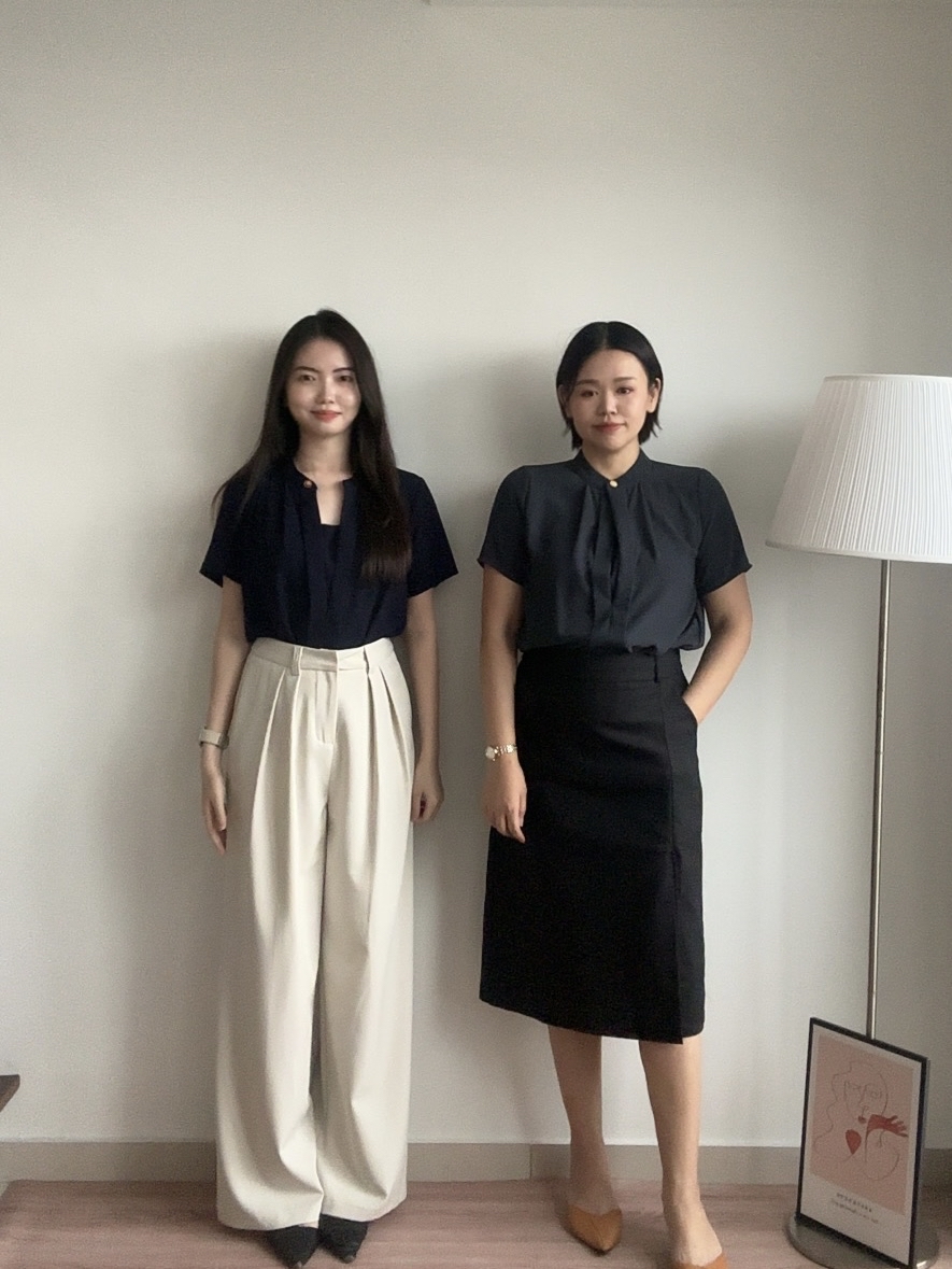 T4439 Short Sleeve Stand Collar Blouse - 3 Colors 