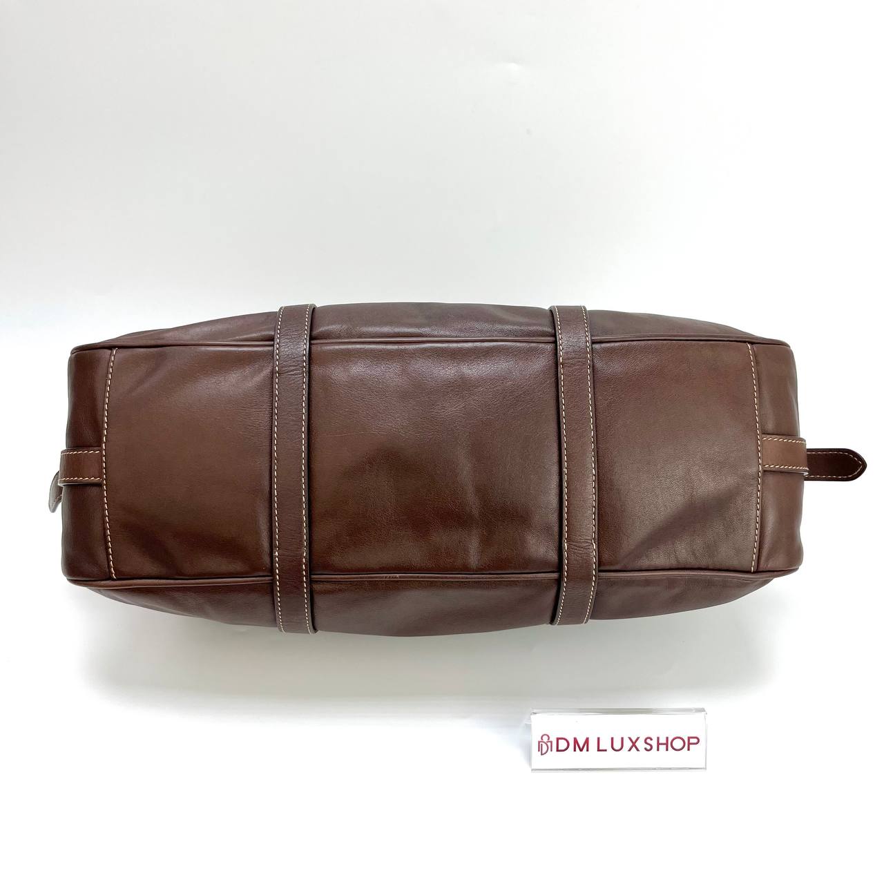 Prada Brown Leather Tote Bag GHW