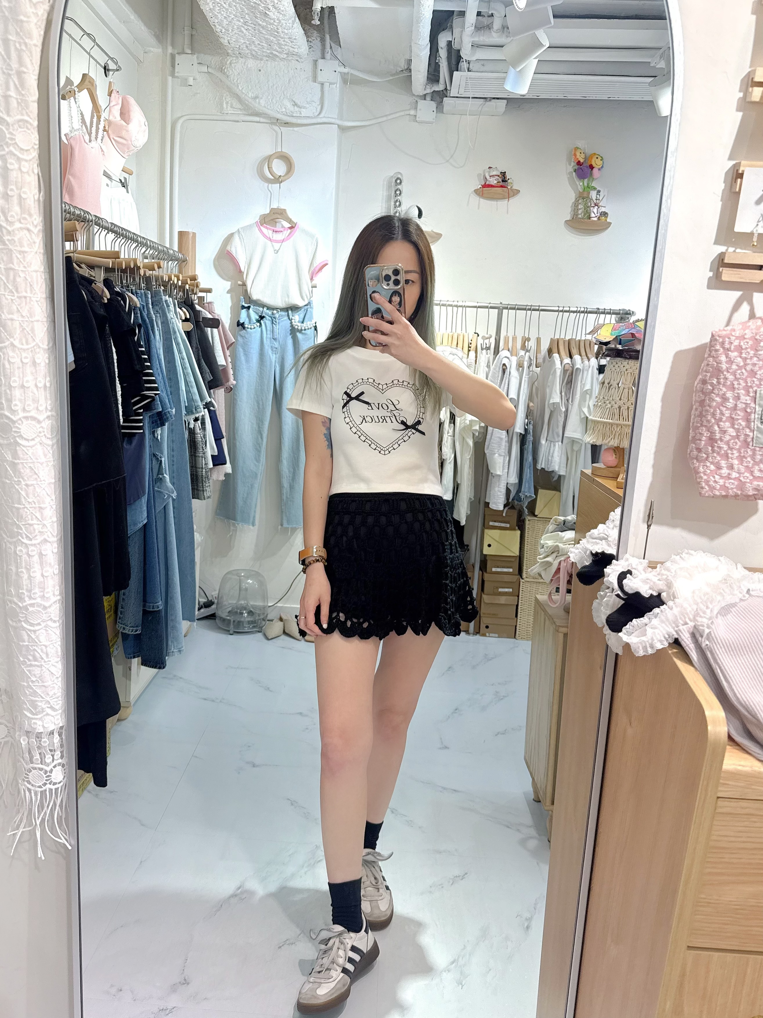 鈎花裙褲