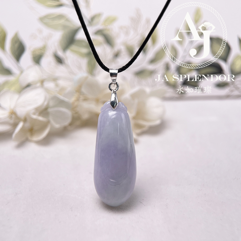 JN-1639 天然翡翠A玉 春彩福瓜（萬壽果）吊墜