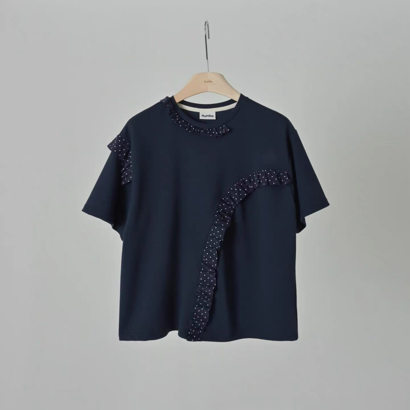 波點ruffle Tee