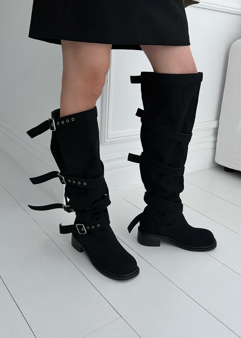 C06 過膝堆堆猄皮Boots
