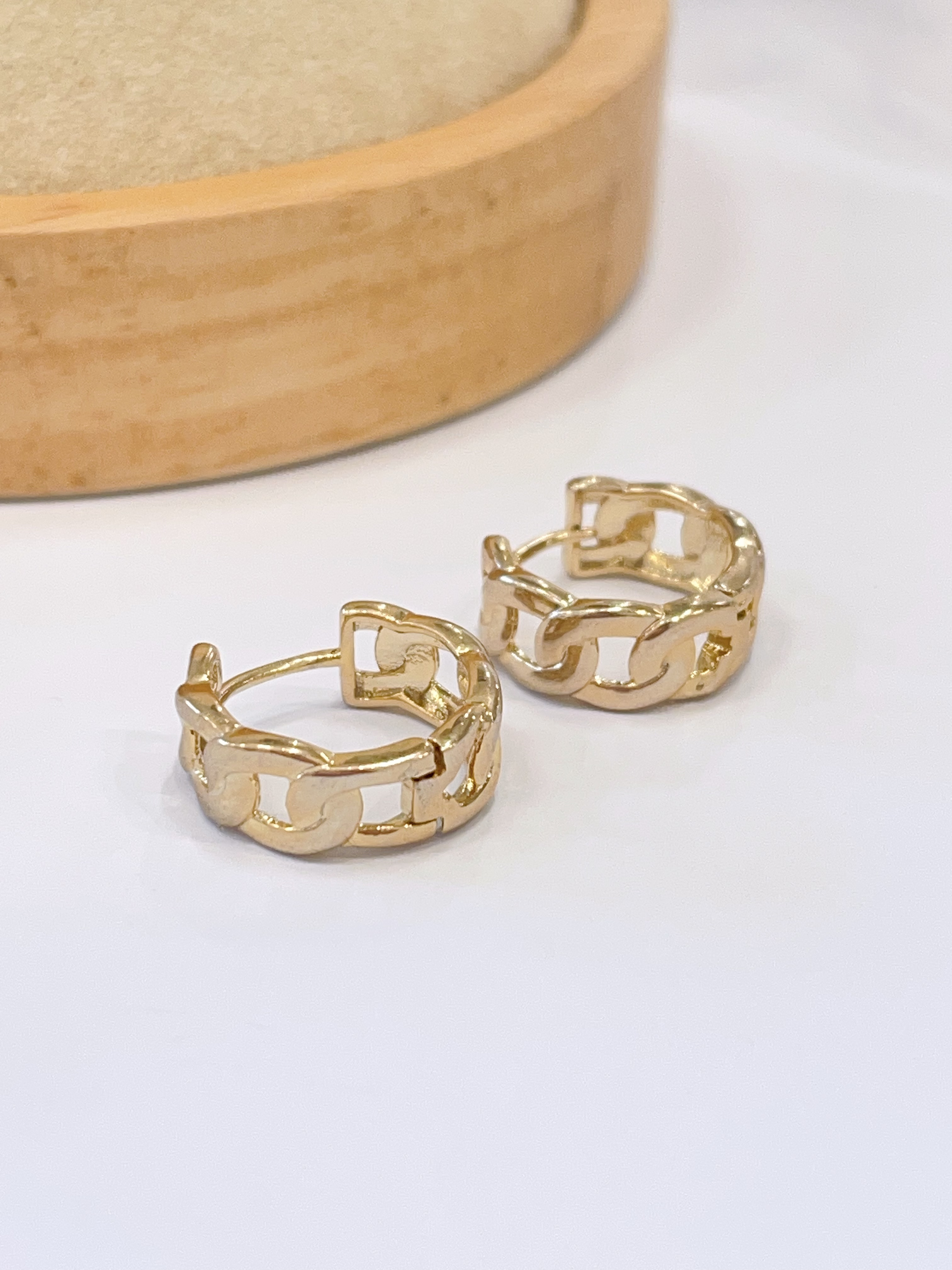 极简镂空环环相扣耳扣耳环