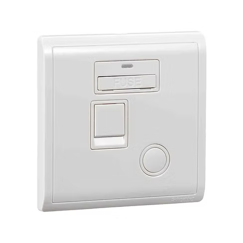 施耐德 Pieno 白 13AFuse有掣有燈 接線蘇