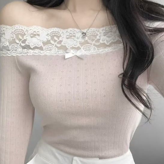 韓國溫柔感Lacy 蝴蝶結一字膊