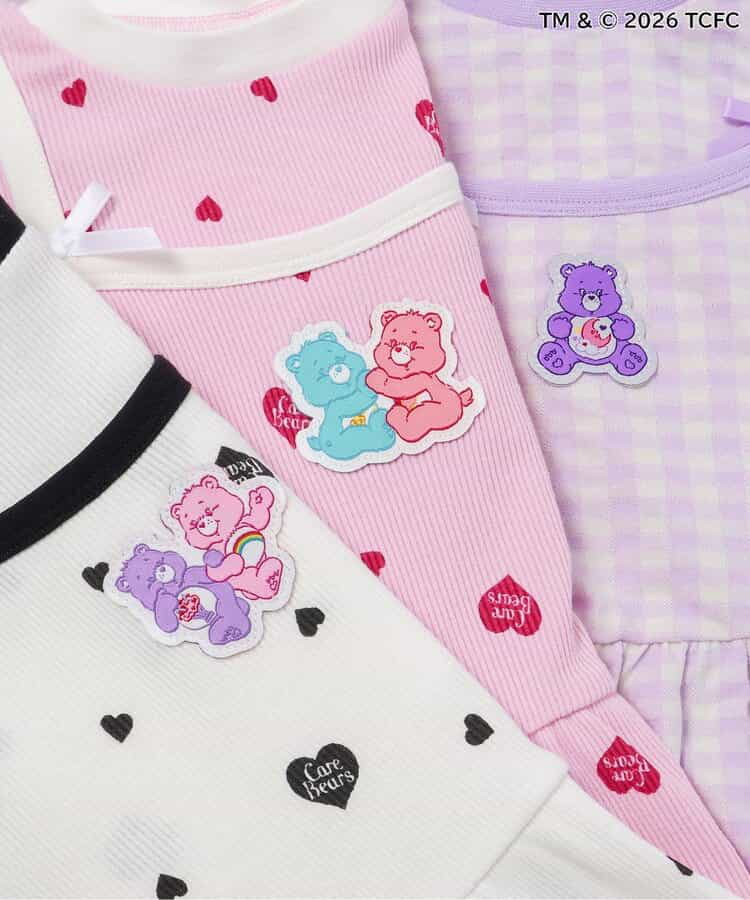 🇯🇵預訂 日本直送🇯🇵Apres les cours x Care Bears系列三色人物貼花吊帶短袖層疊上衣