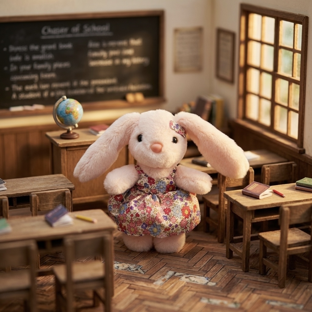 毛公仔匙扣 - 花小兔 細妹