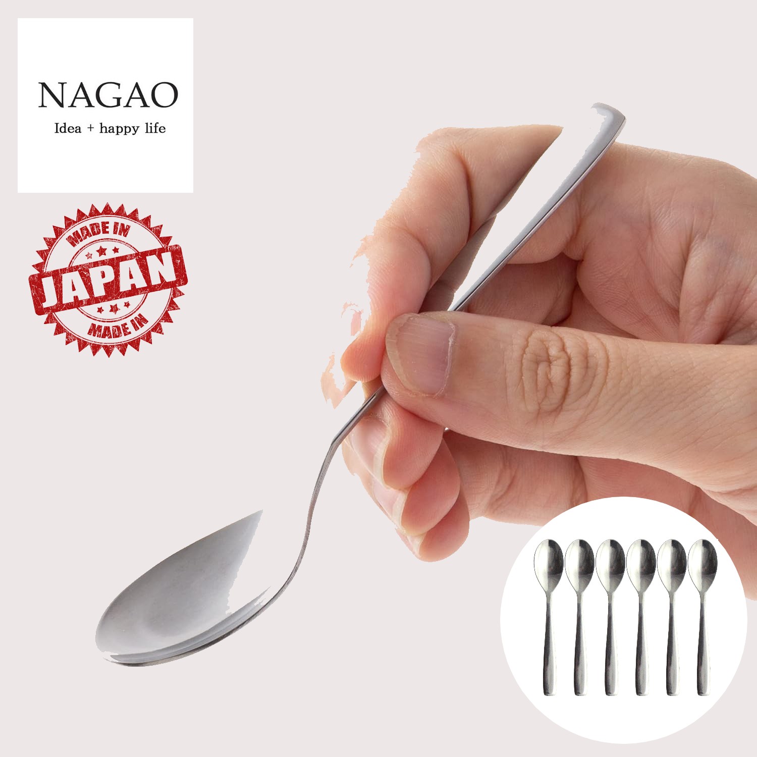 🔥🔥【日本製《NAGAO》燕三条製不鏽鋼餐具】咖啡羮 x 6隻