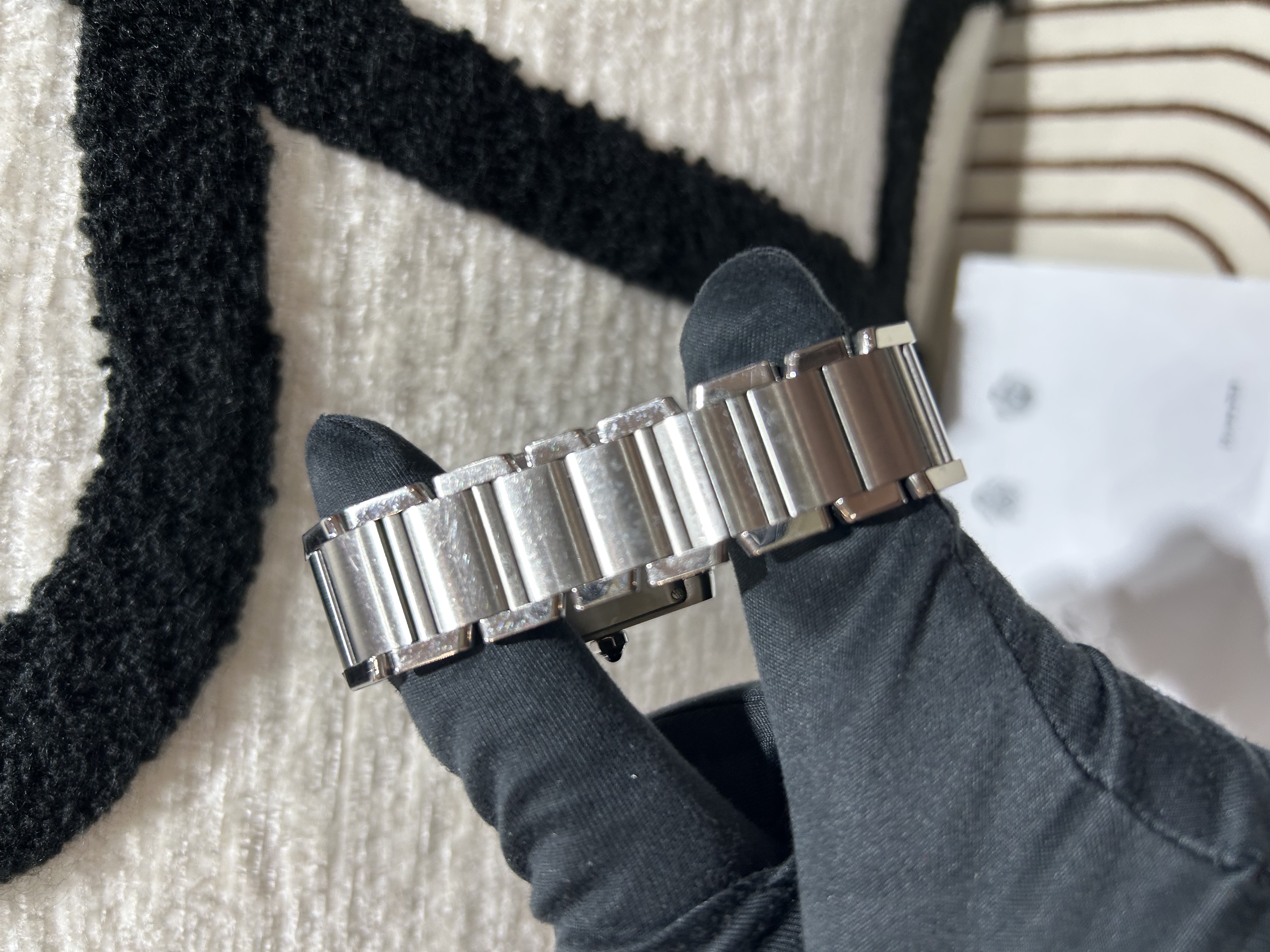 Cartier Tank Francaise Watch 中型款 100%Authentic, 95%New ✅18換電收據