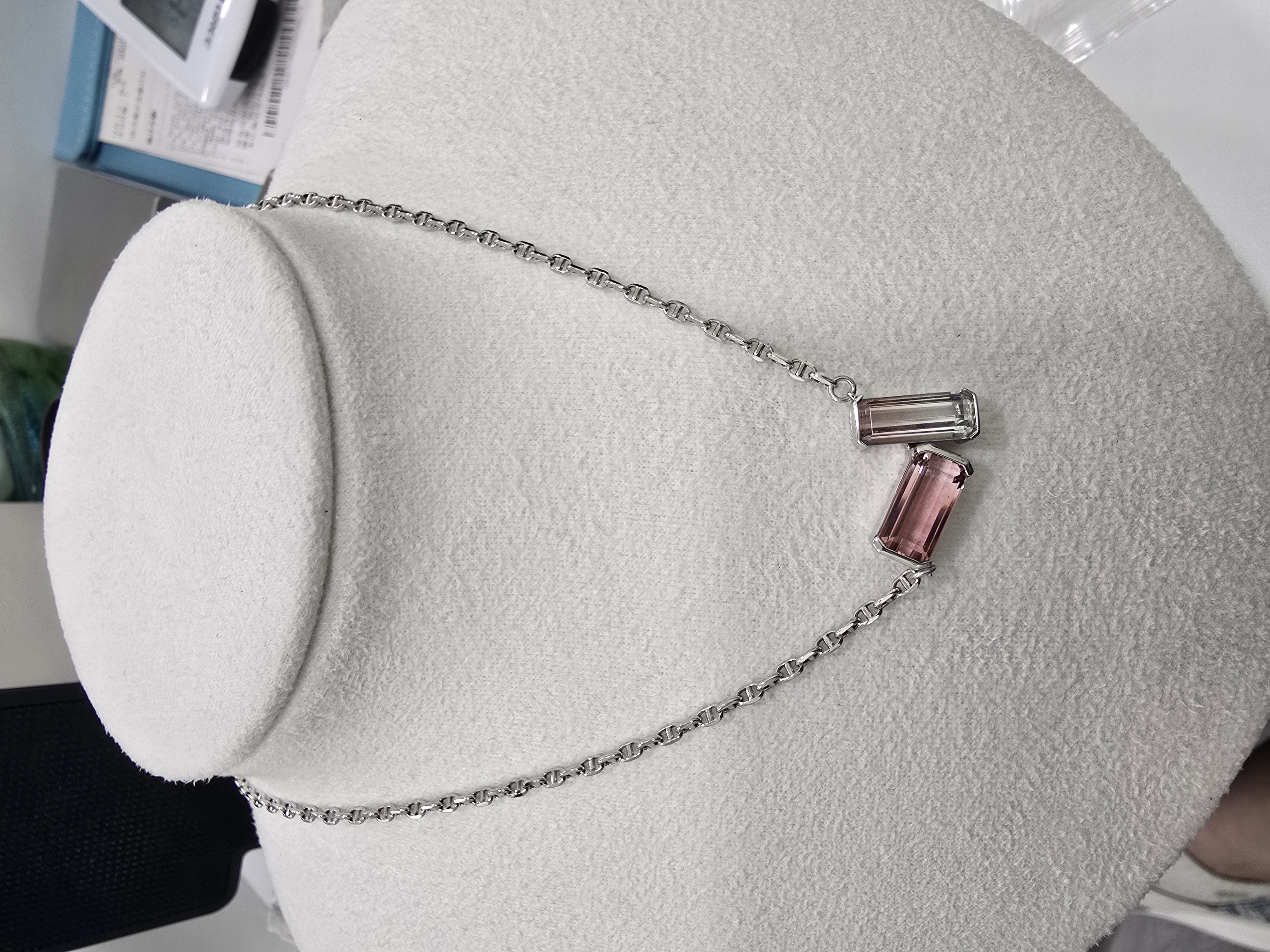 18K西瓜碧壐项鏈G6g T1.93ct &3.15ct