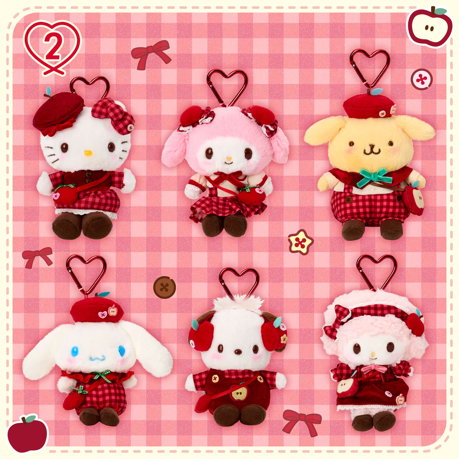 現貨 | Sanrio 紅蘋果系列公仔掛件 