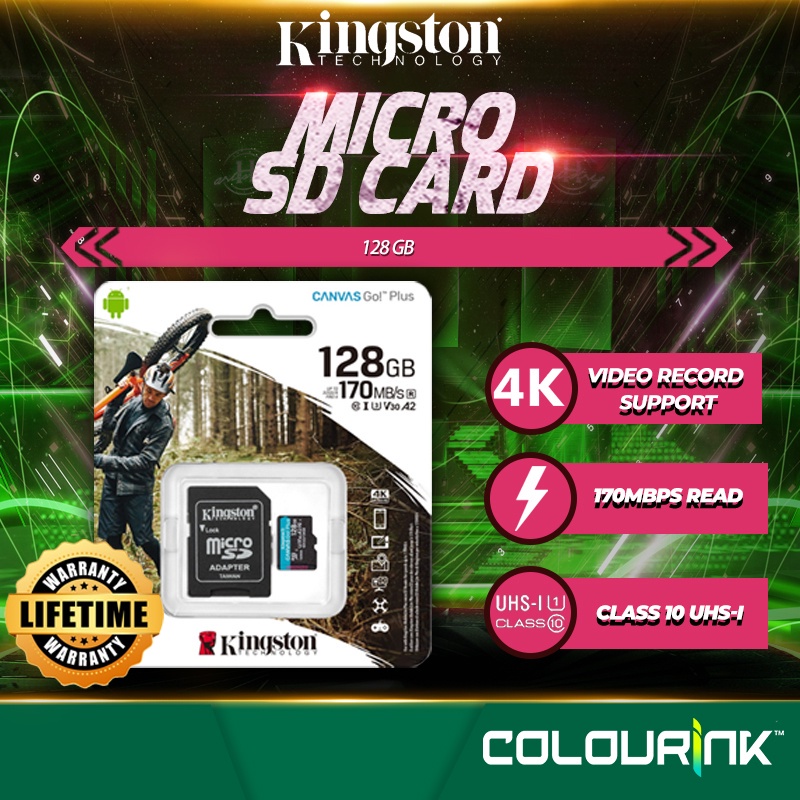 Kingston Canvas Go Plus SDCG3 micro sd memory card 170MB/s Class 10 4K Video Camera IP Camera 64GB 128GB 256GB 512GB