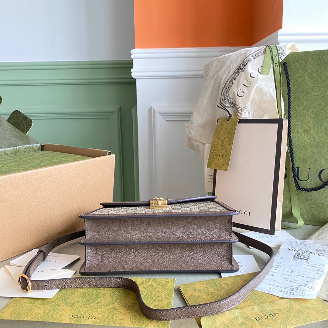 👜G651055:尺寸：25x17.5x7cm，这款小号Ophidia手提包采用经典配色，老花确实很好看很百搭～～🎉可肩背、可手提、可斜挎多种背法更实用