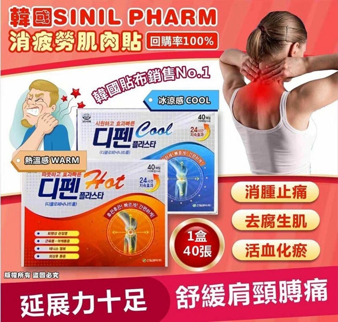 韓國SINIL PHARM消疲勞肌肉貼(一盒40張)