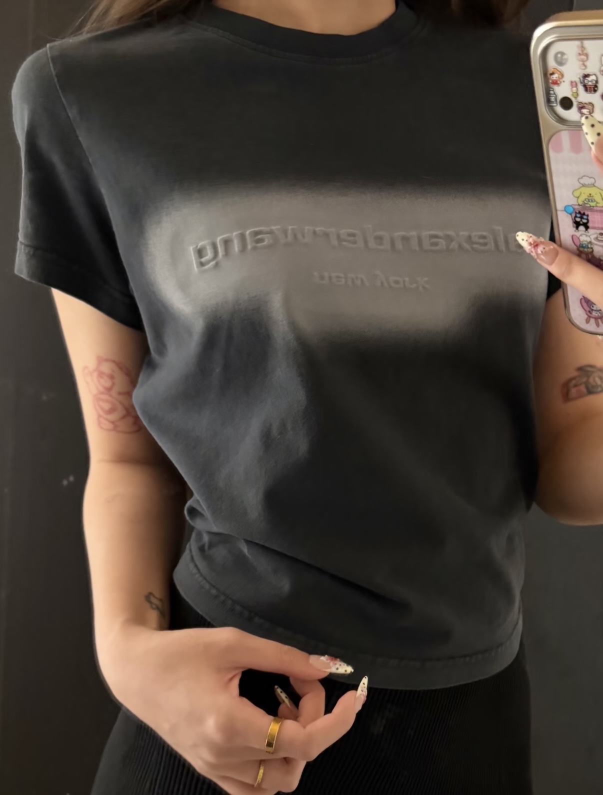 Alexander Wang 反光的logo設計T-shirt 