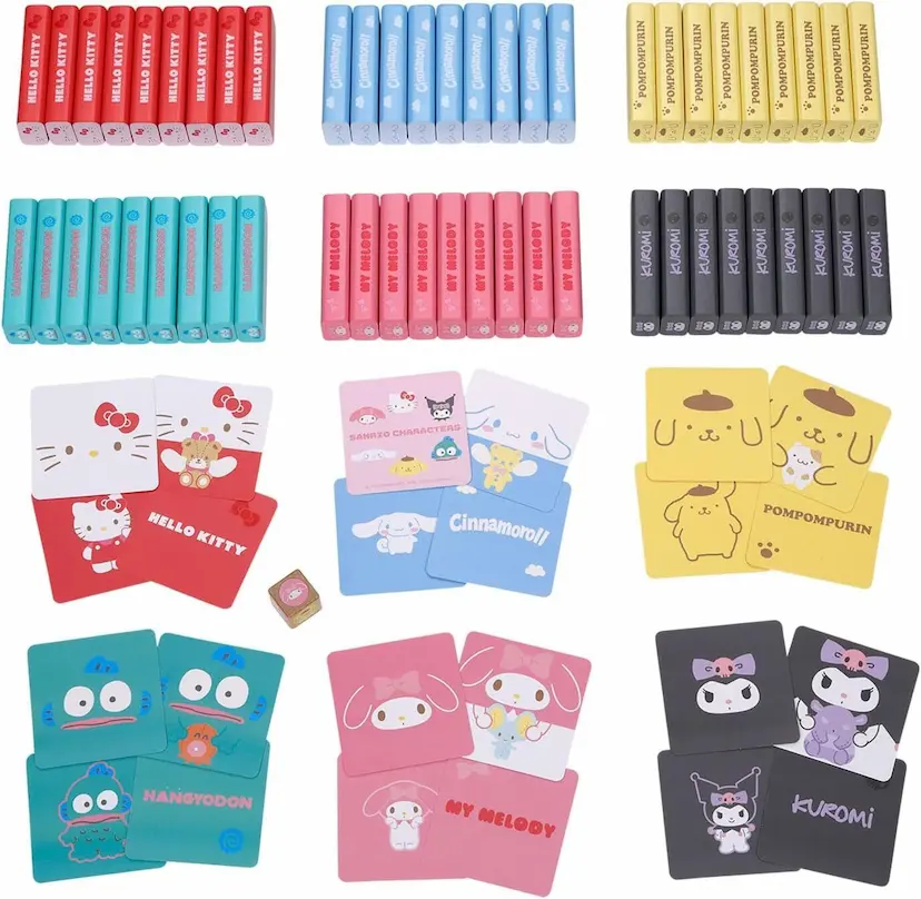 現貨🌸日本直送 | Sanrio Mix Characters木製層層疊/遊戲積木塔/聚會益智玩具/平衡塔益智遊戲