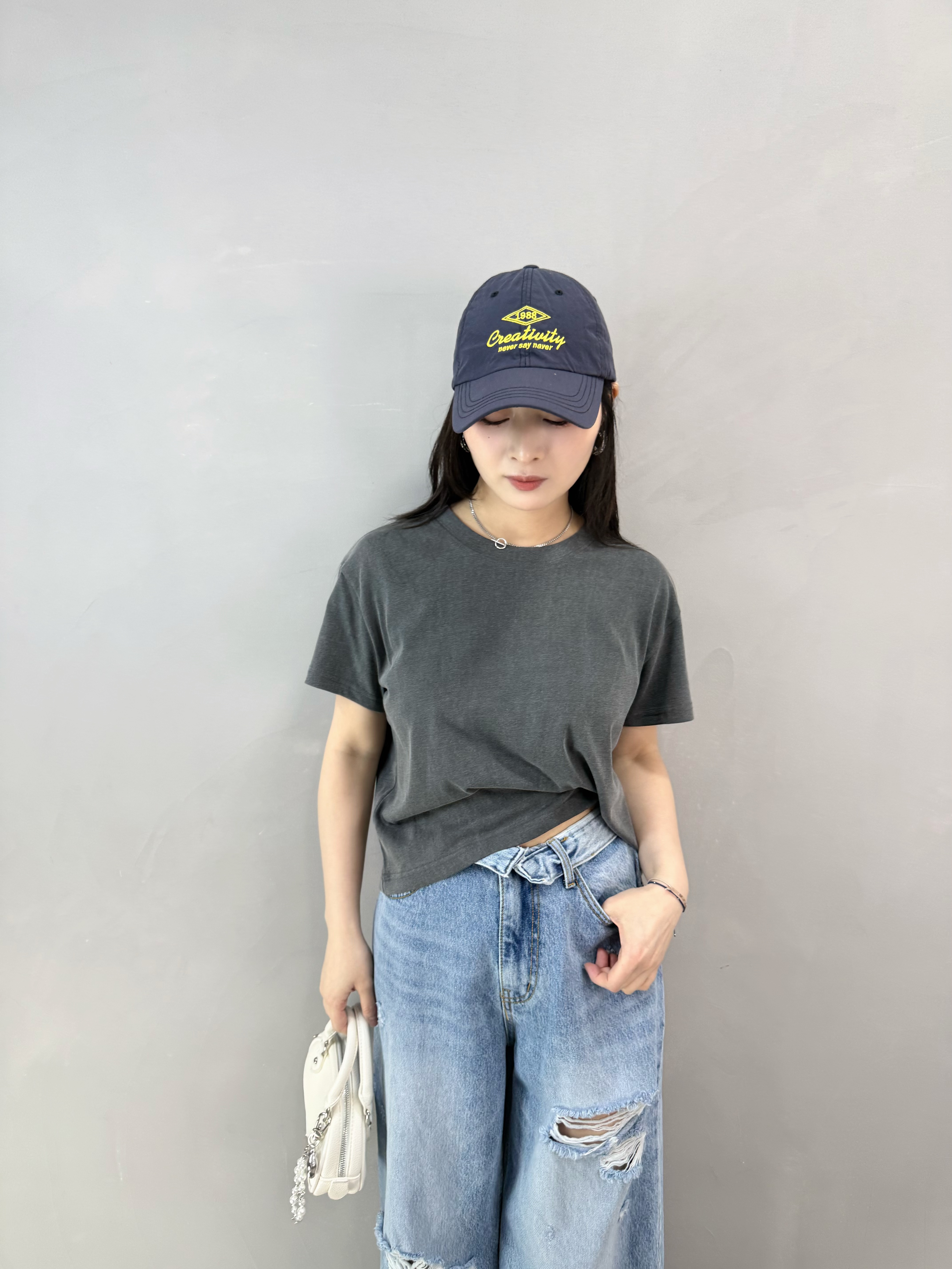 I62 淨色洗水棉Tee