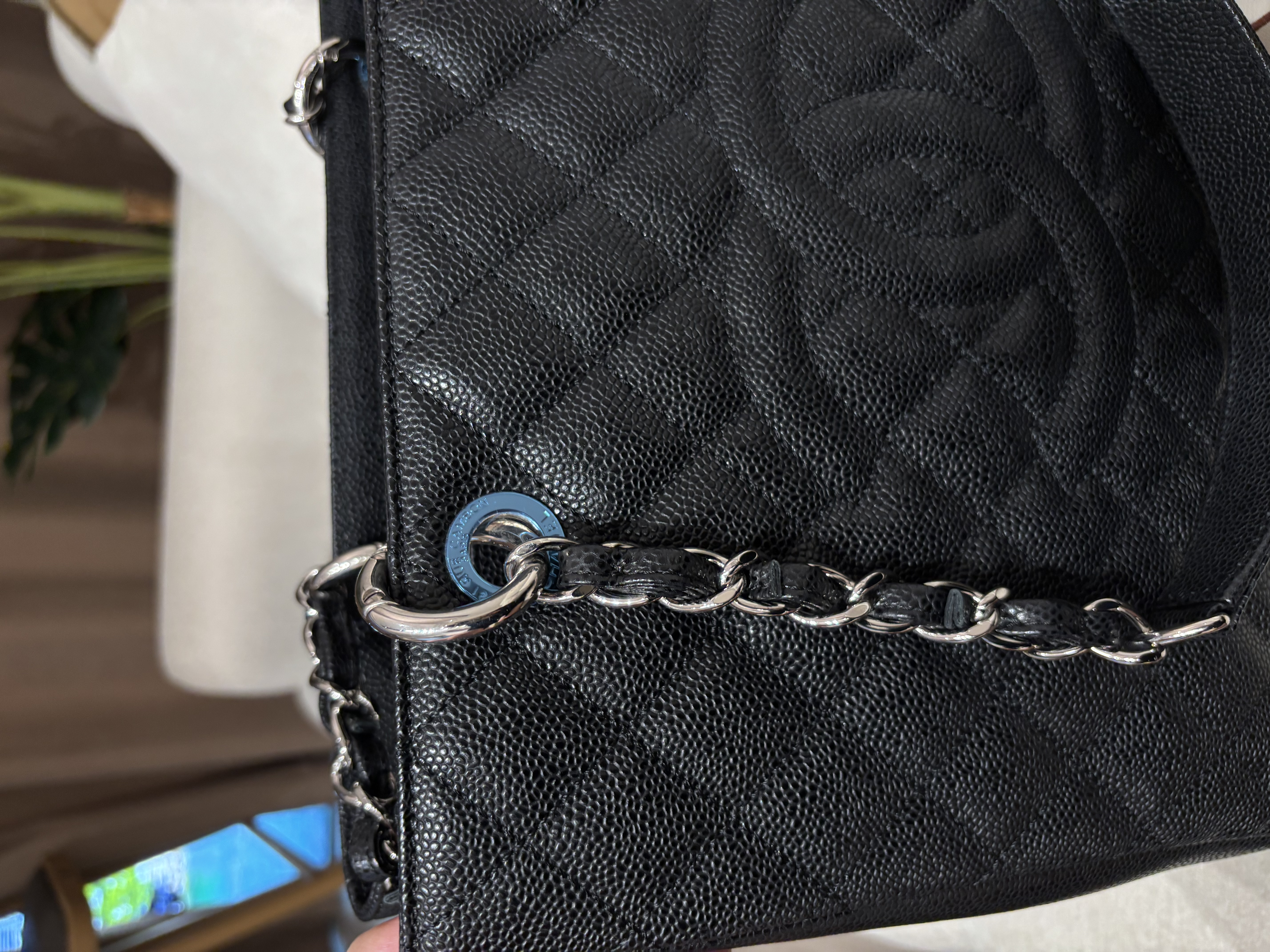 未使用品 Chanel Gst Tote Bag 黑色荔枝牛皮銀扣 grand shopping tote bag 100%Authentic, unused ✅收據✅19Card✅Dust bag✅Box 