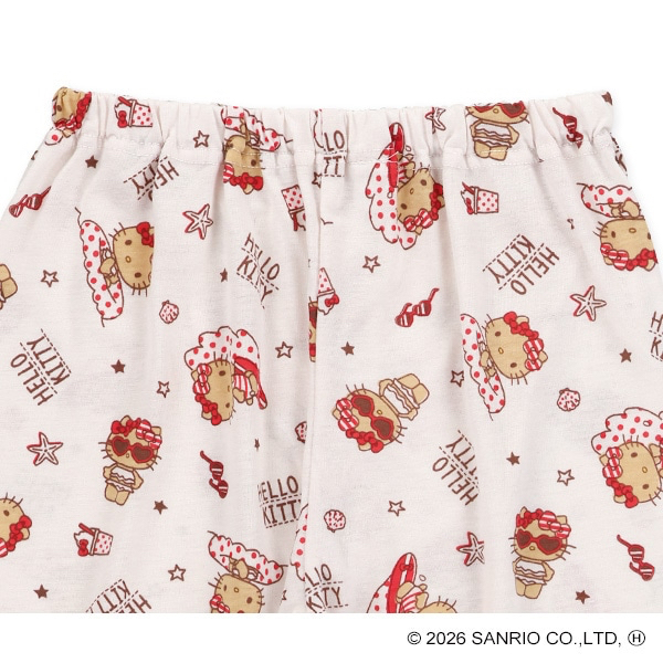 🇯🇵預訂 日本直送🇯🇵清爽材質烤焦Hello Kitty滿印短袖家居服上下套裝