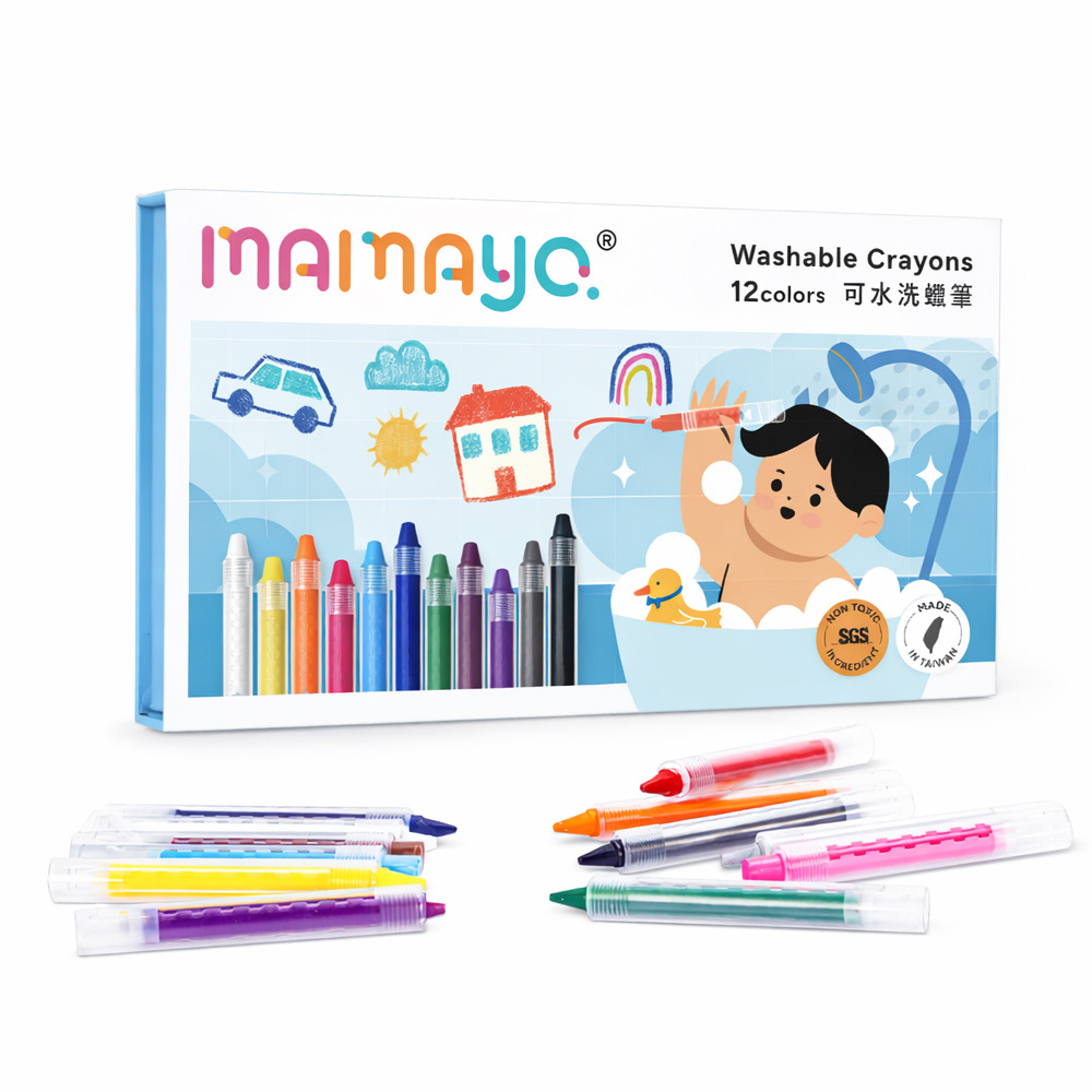 【mamayo】伸縮水洗蠟筆｜洗澡蠟筆｜浴室蠟筆(多款可選)