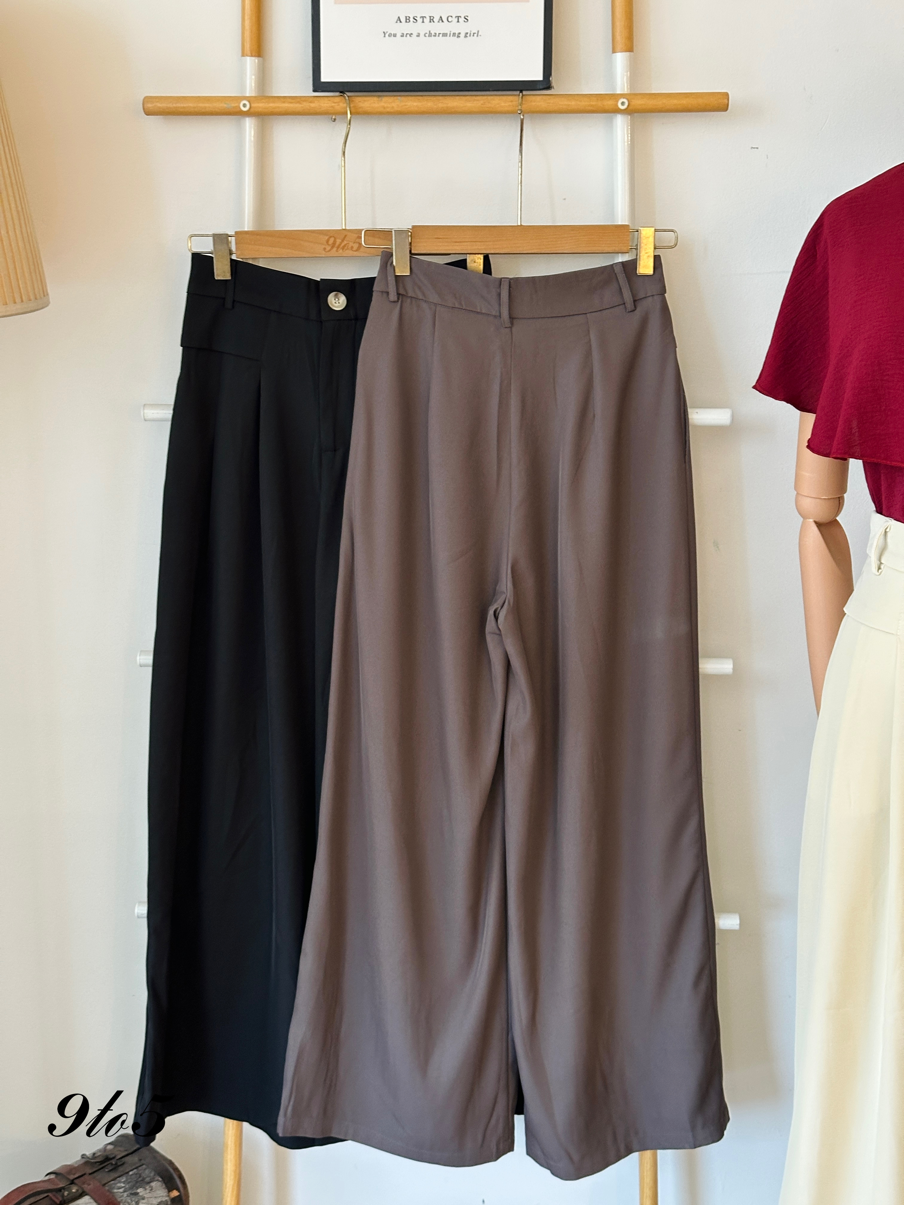 S1784 A Line Long Pants - 3 Colors