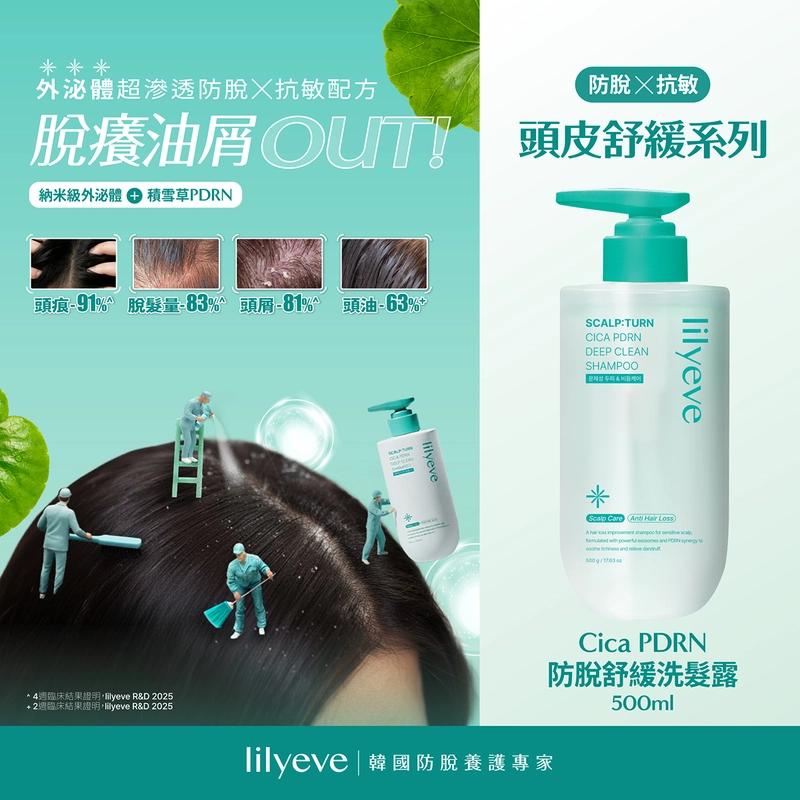 lilyeve Cica PDRN防脫舒緩洗髮露 500毫升