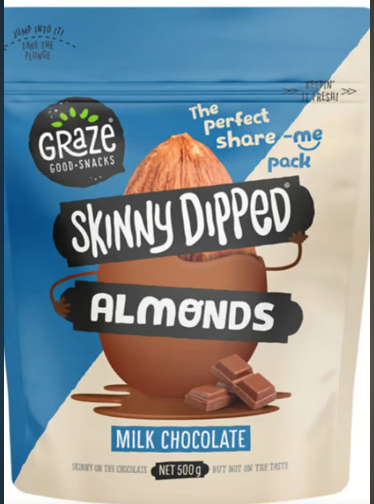 澳洲Costco直送  Skinny Dipped 杏仁牛奶巧克力 -500g