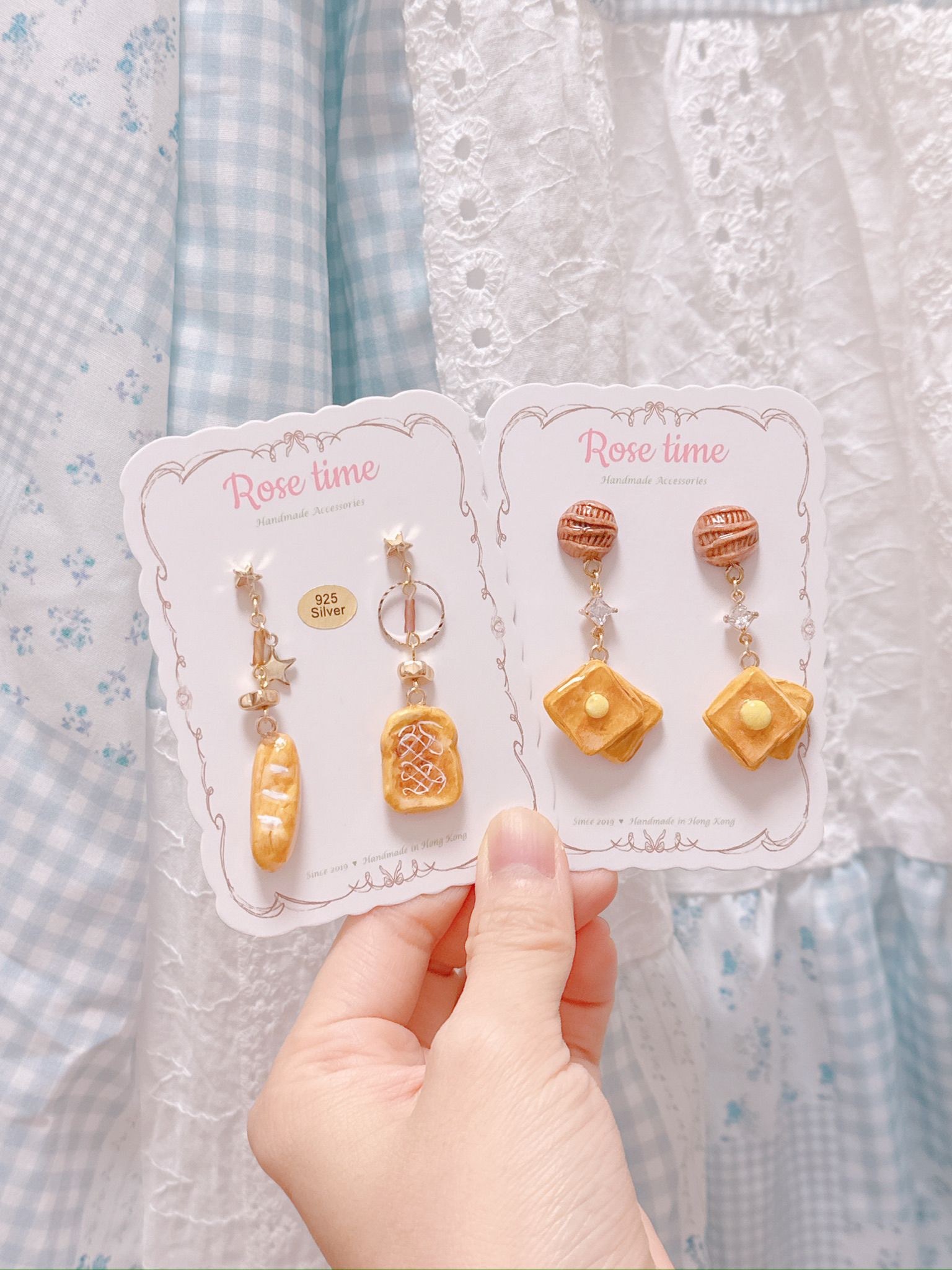 手繪法棍🥖與吐司🍞 & 西多士耳環