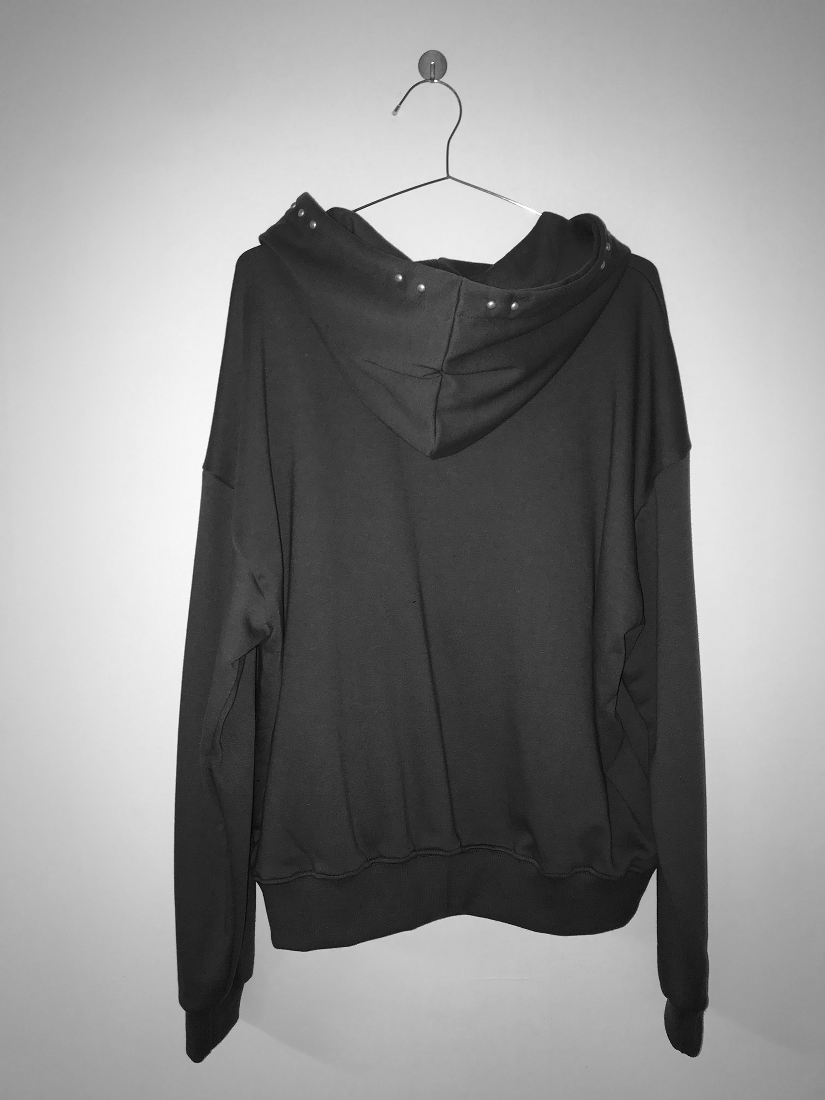 Cotton Studded Zip Hoodie