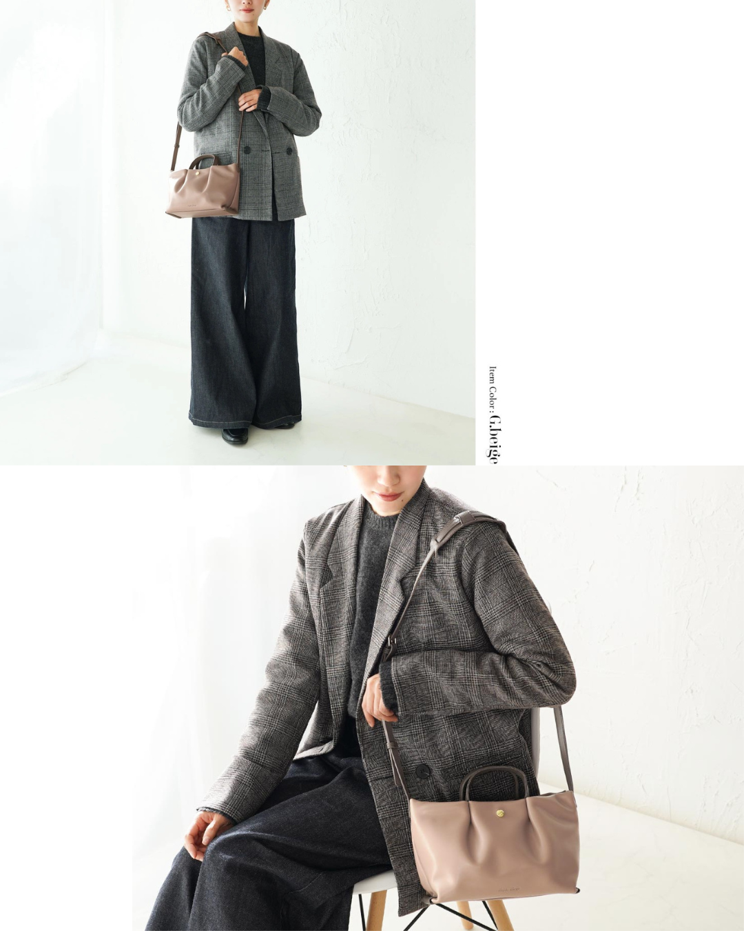 日本代購【 日本直送 Legato Largo 肩楽 減壓系列 微光澤 PU料 大容量 迷你 單肩袋 | Mini Shoulder-Relief Bag • Glossy PU Material & Spacious 】