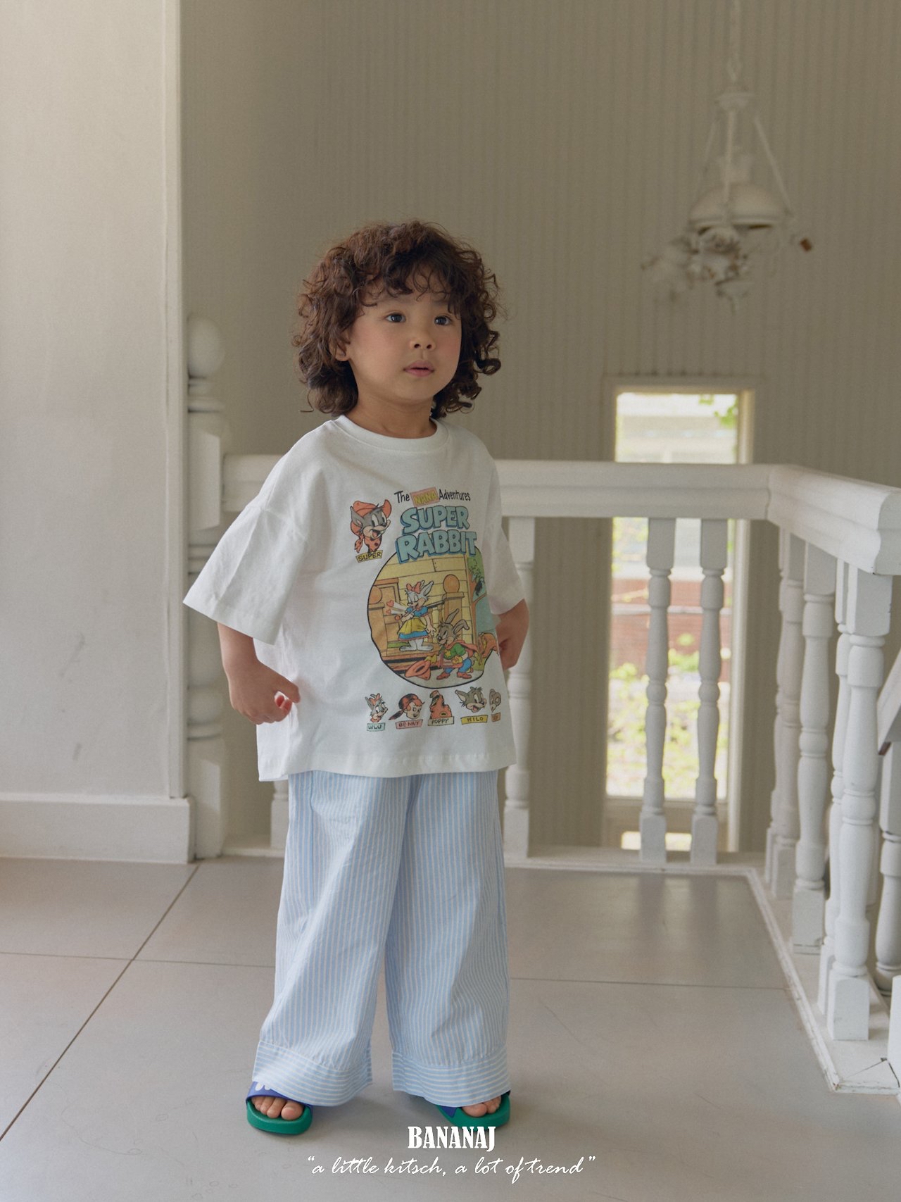 Bananaj | stripe pants (blue L110-120)