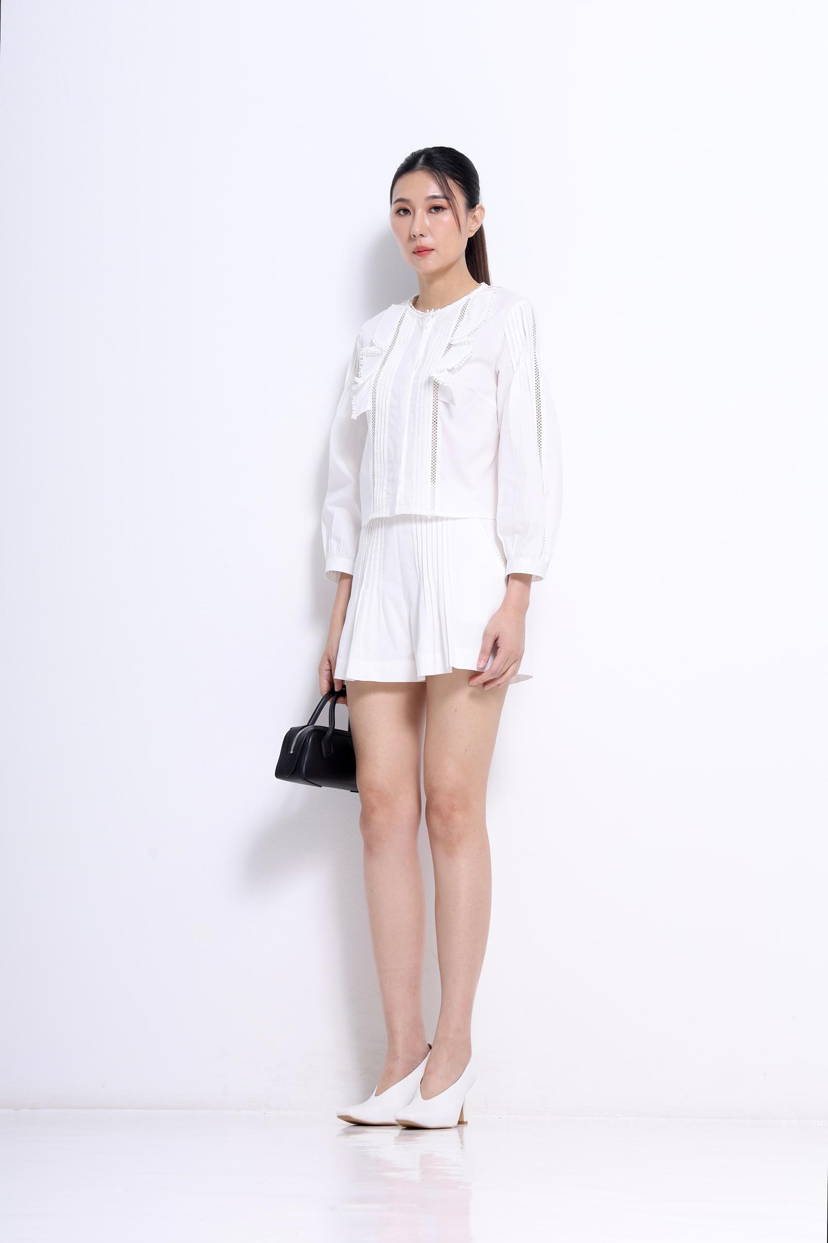 CB2739+CP1650 Elegant Ruffle Pleated Suit 