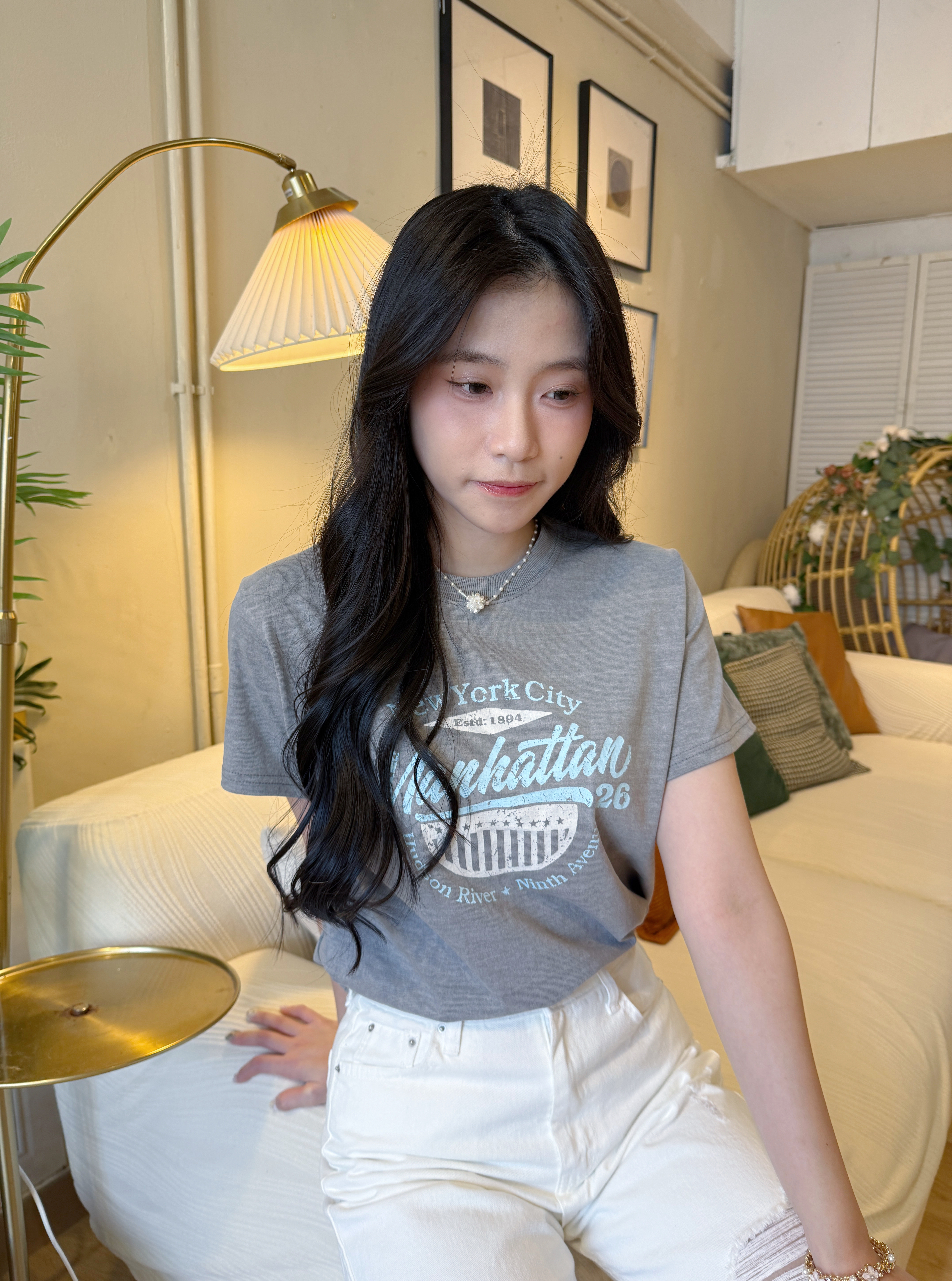 🇰🇷New York City 字母T (白色)