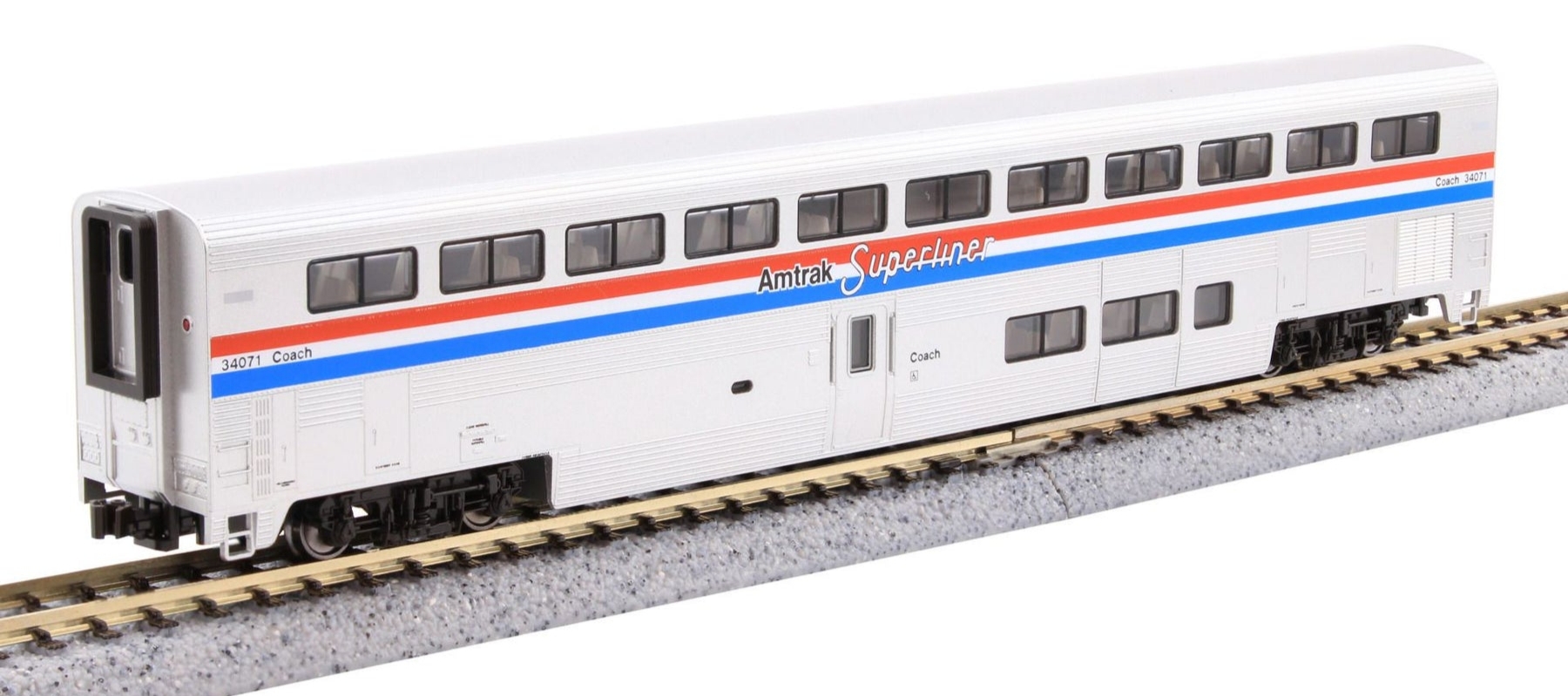 Kato 美鐵 Amtrak® F40PH 柴油機車與 Superliner® Phase III 雙層客車 4 輛組（預裝 DCC 數碼音效版）