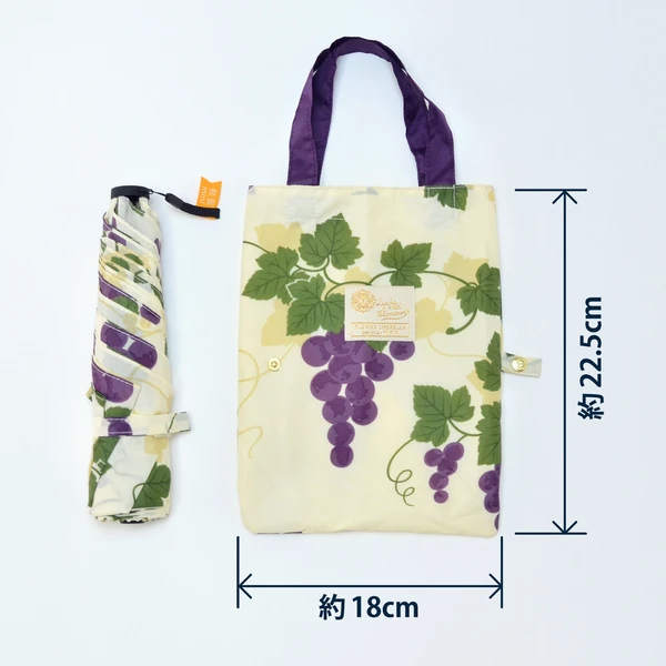 日本直送  日本 TINY mini Tote 50cm 葡萄輕量迷你傘 