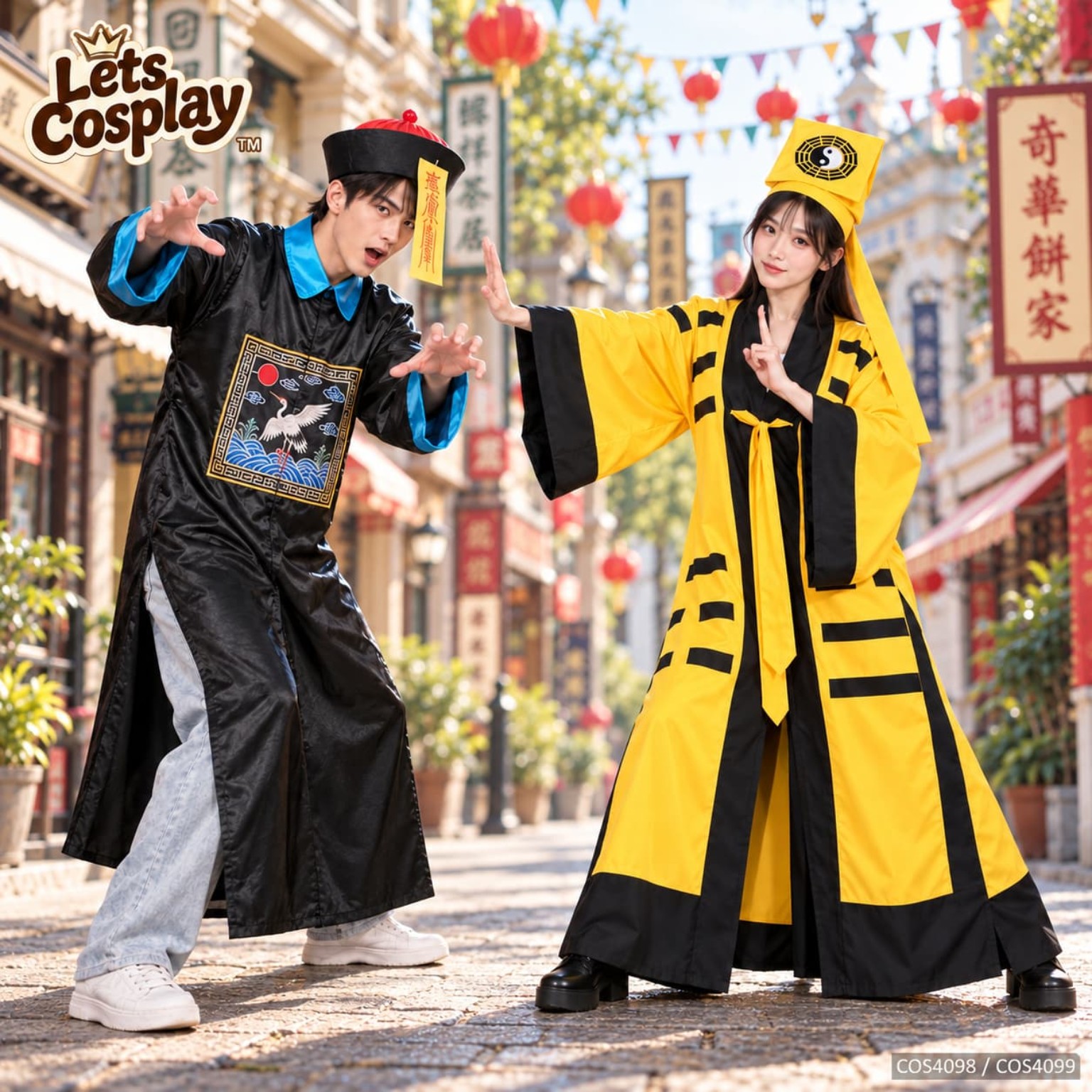 萬聖節情侶裝 道士殭屍搞笑角色扮演服 Halloween Couple Costume 香港現貨 CPL1008