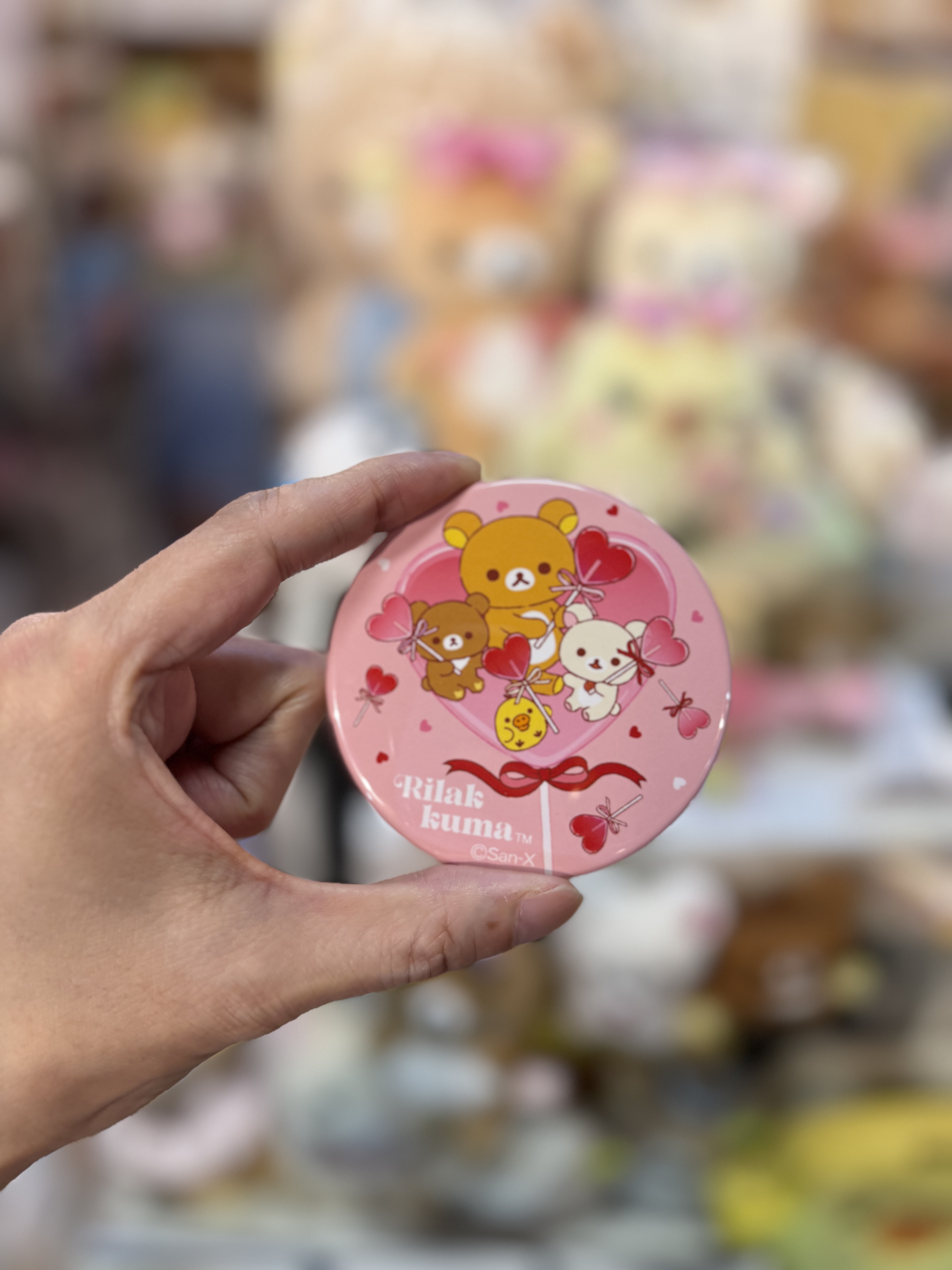 《現貨》全新日本專店限定 Rilakkuma情人節造型小鏡仔