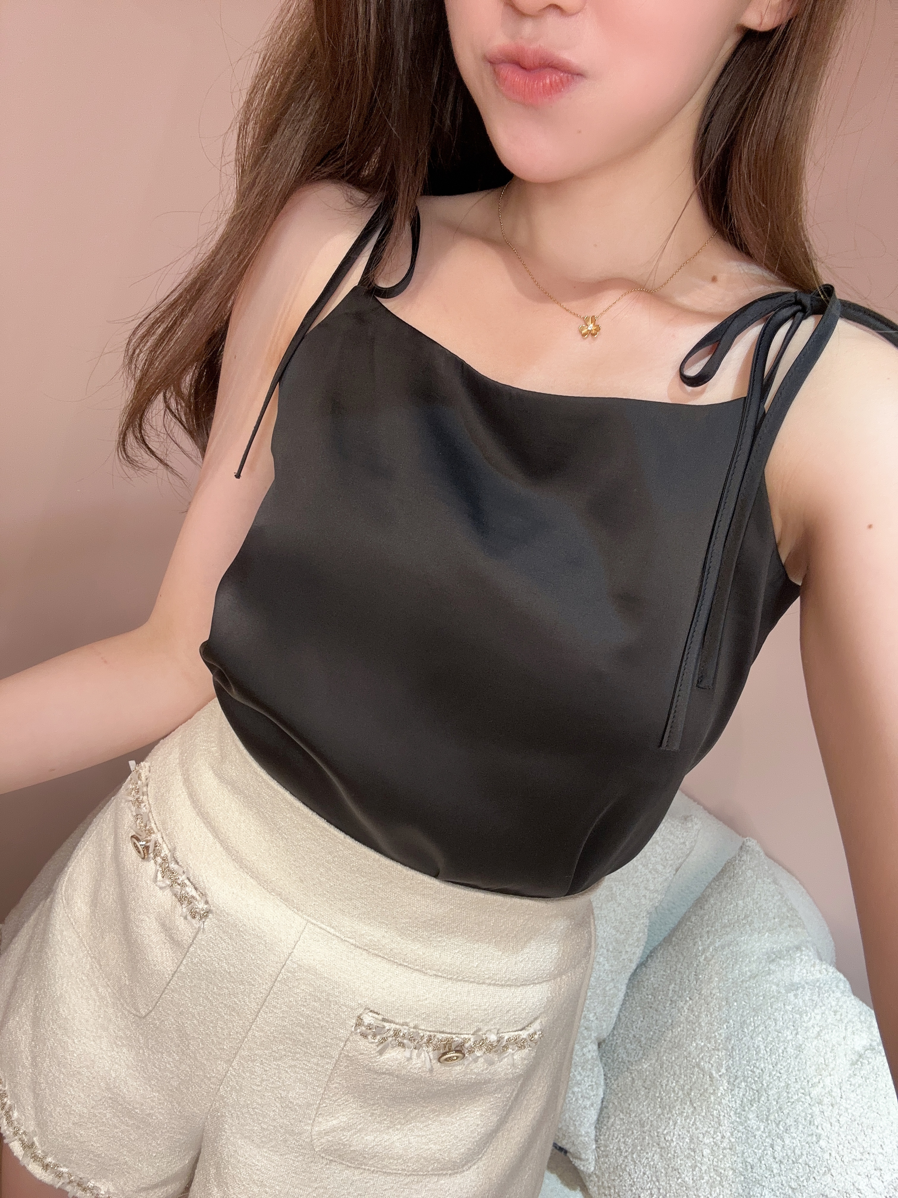 TheSand 自家製Ribbon Silky vest