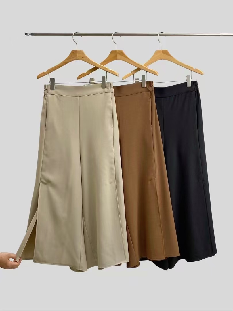 Simple High-Waisted Cropped Wide-Leg Pants ‖ 简约高腰九分阔腿裤 KR0481371