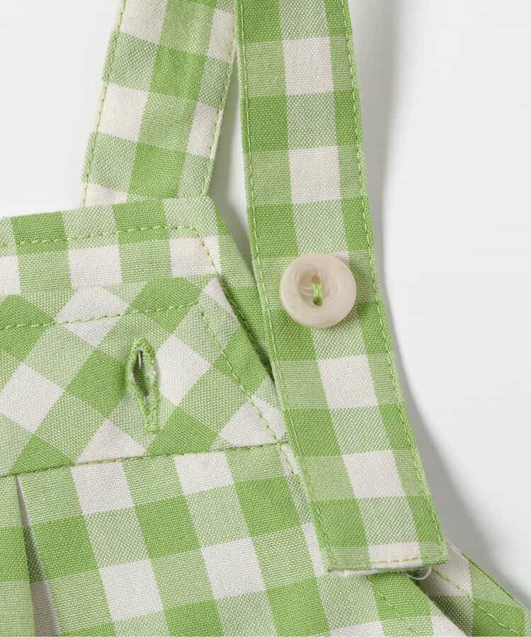 🇯🇵預訂 日本直送🇯🇵 Apres les cours 兩色立體兔耳格紋短袖上衣吊帶包屁褲套裝