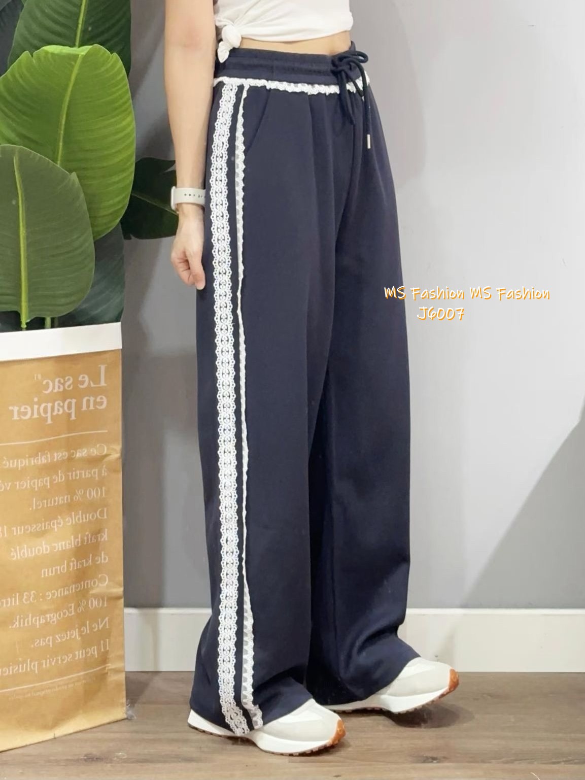 J6007 韓國🇰🇷lace邊休閒褲