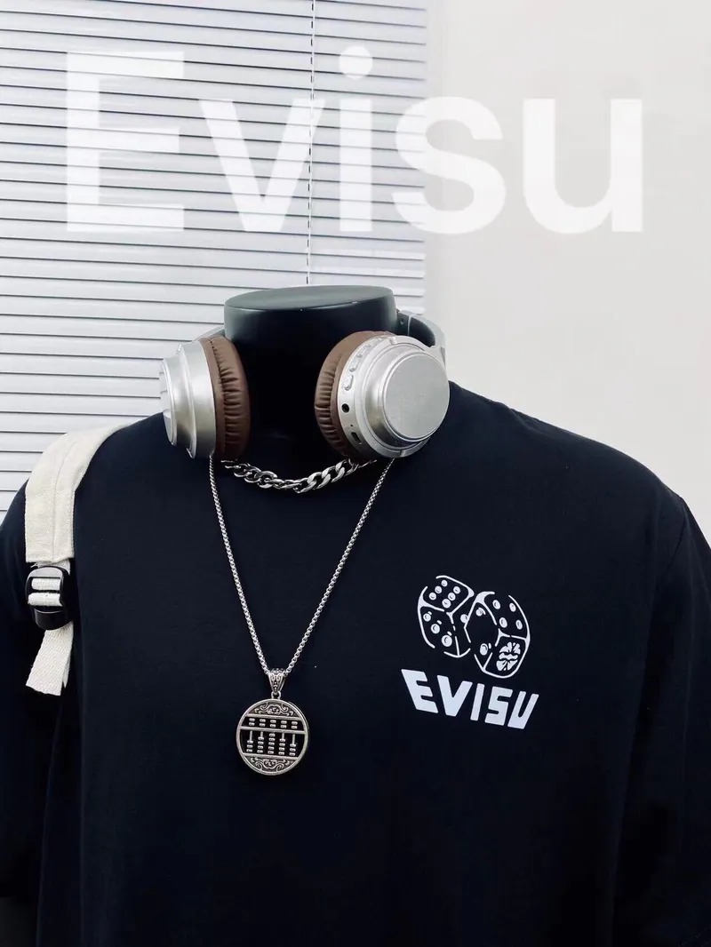 EVISU 黑桃達摩骰子印花短袖