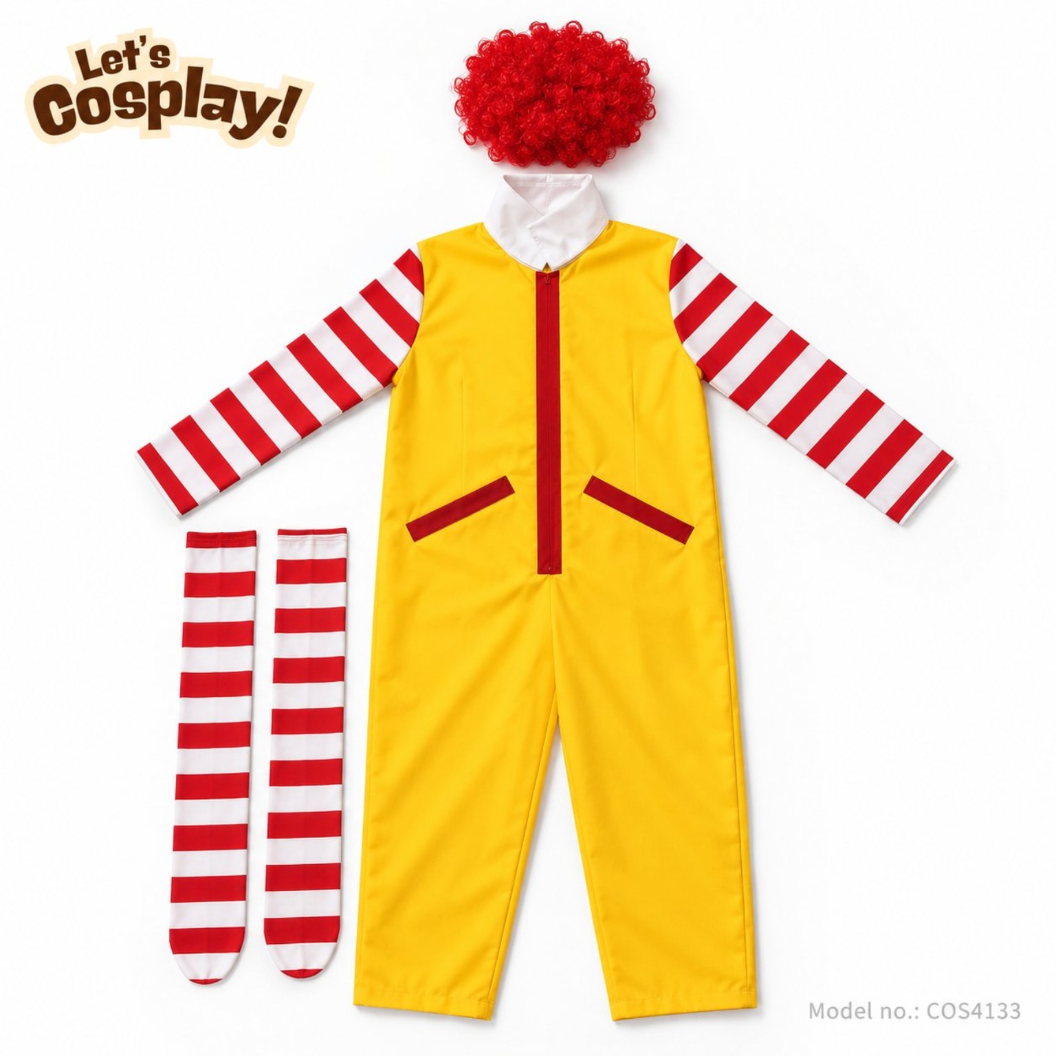萬聖節親子裝｜麥當勞叔叔風格主題一家三口 Family Matching Costume 香港現貨 FAM1010