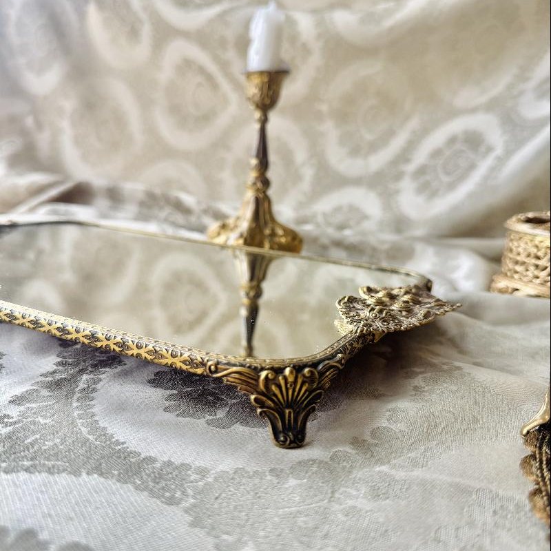 Vintage c.a. 1940-50s Made in England Regent of London Mirror Tray Vanity Tray- 20 x 30cm (MT2496)