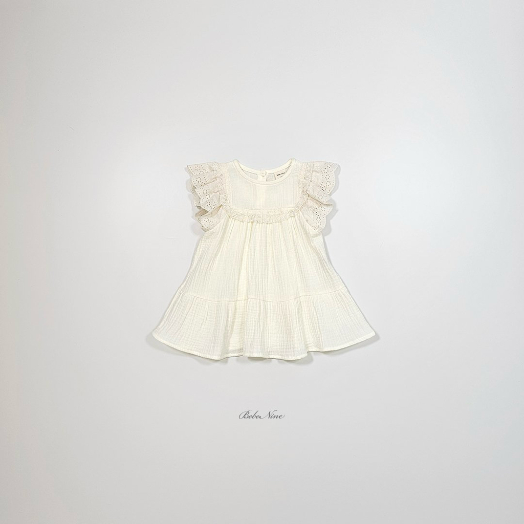 ☀️預訂 韓國直送☀️🇰🇷Bebenine兩色蕾絲荷葉邊袖連身裙