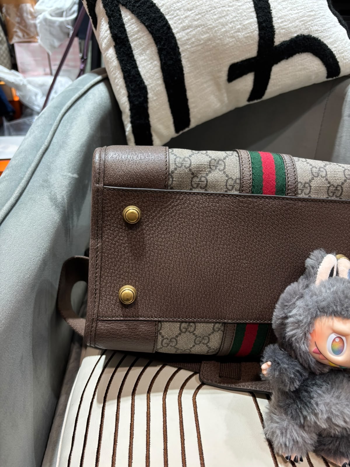 GUCCI Neo Vintage GG Monogram Web Duffle 2 way bag 480500  100%Authentic, 98%New✅Dust bag