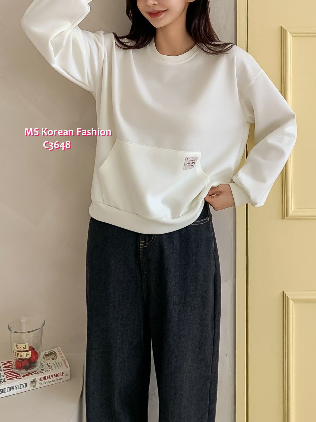 C3648 韓國🇰🇷淨色衛衣