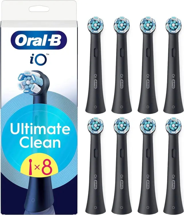 Oral-B iO 終極清潔刷頭 黑色8支裝  Oral-B iO Ultimate Clean Black Toothbrush Heads, (8 Pcs) 