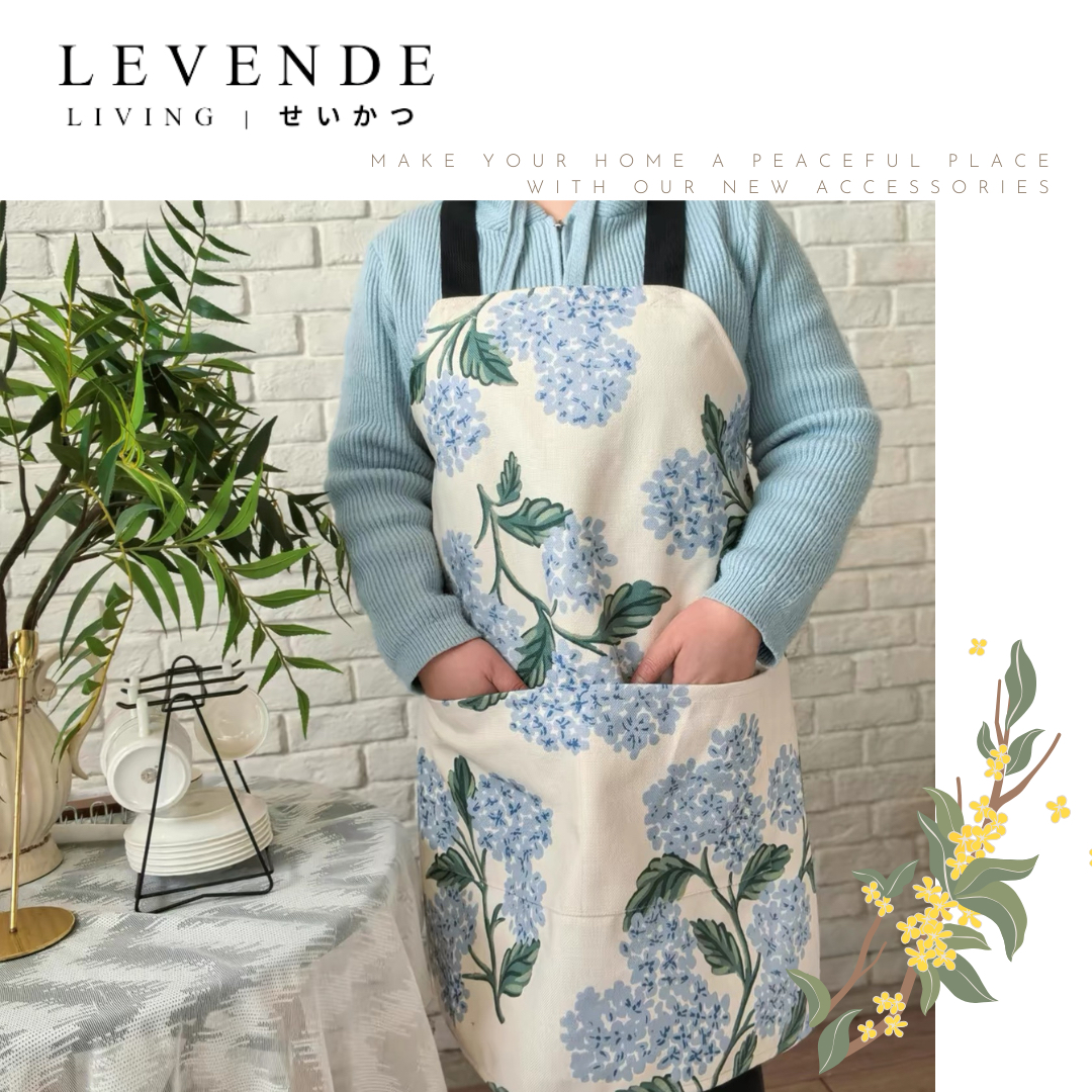 Levende北歐簡約繡球花圍裙